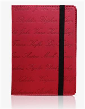 eBookReader Jules Verne luksus rød cover ebogslæser med strop